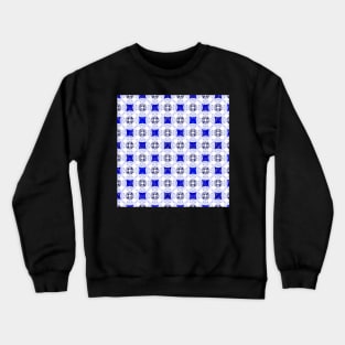 Byzantium blue and white Crewneck Sweatshirt